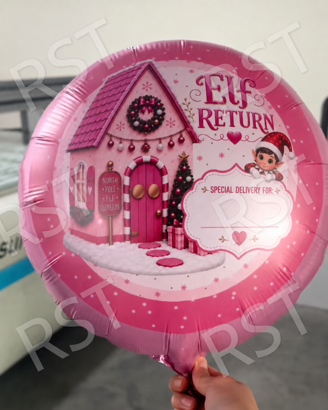 Pink Elf Return Box and 18inch Balloons PRE-Order due September