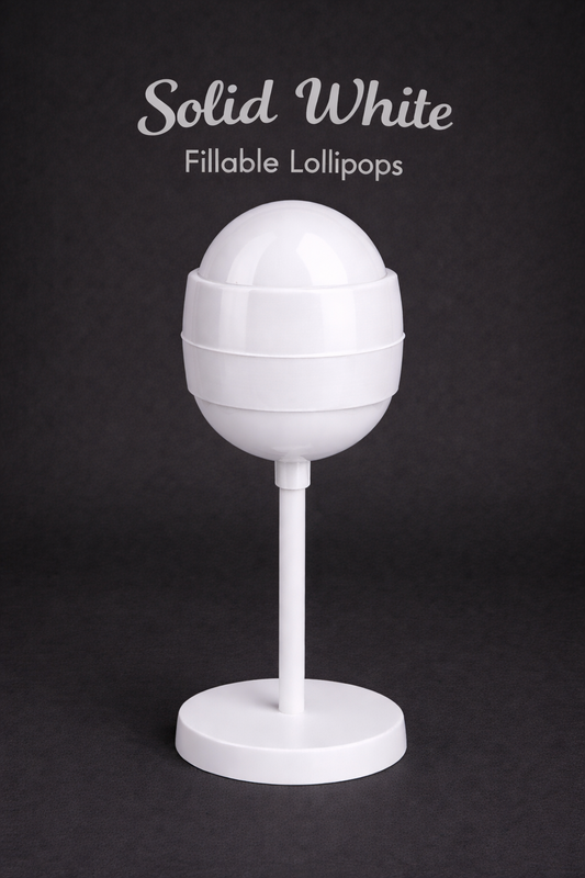 PRE - PRDER Solid White Fillable Lollipops DUE AROUND MID JULY