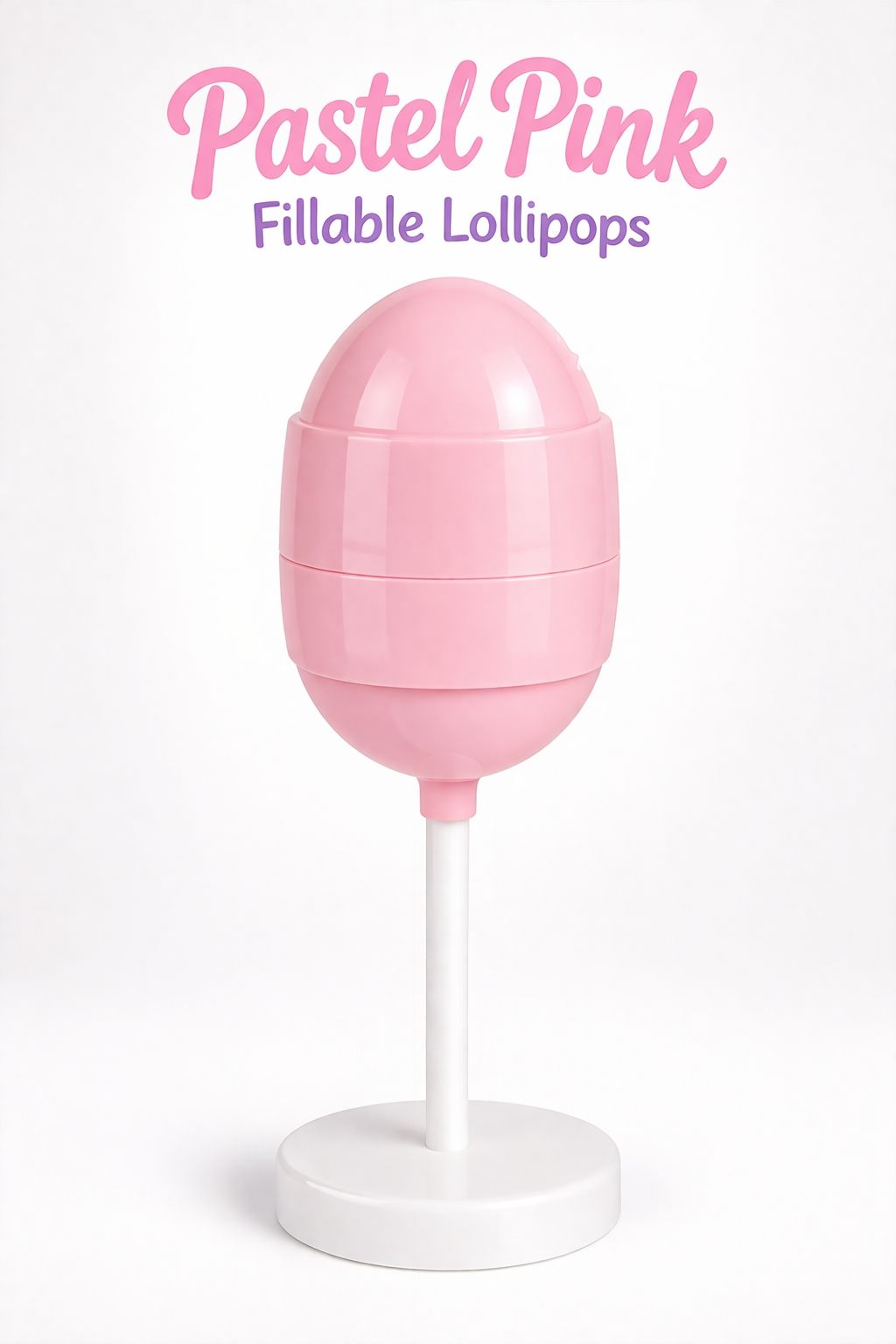 Pastel Pink Fillable Lollipops in stock