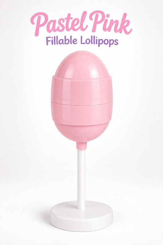 Pastel Pink Fillable Lollipops in stock