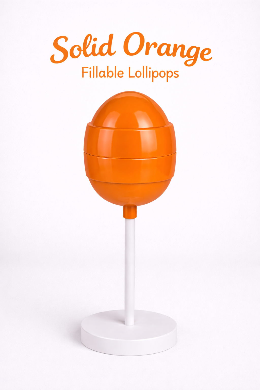 PRE-ORDER Solid Orange Fillable Lollipops DUE AROUND end JULY
