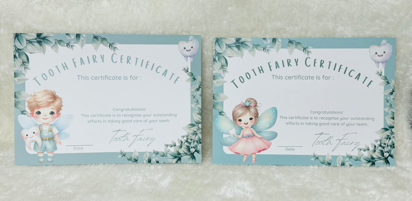 Tooth Fairy Certificates