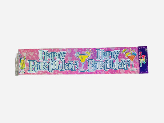 Happy Birthday Banner (pink)