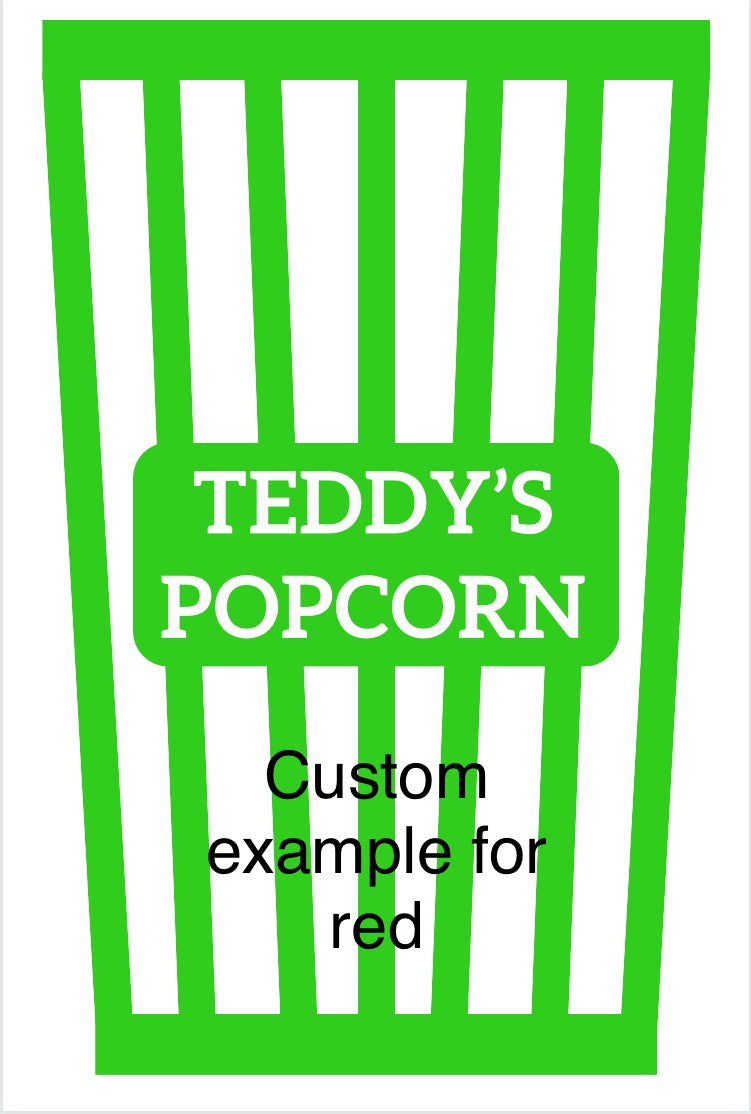 Popcorn Tub and UV DTF Popcorn Combo (Custom Option)