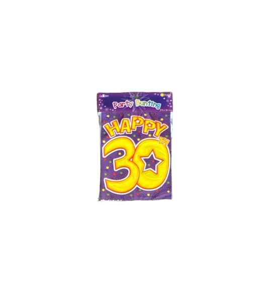 Happy 30th (purple) Bunting
