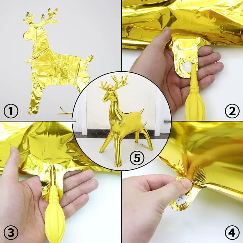 Gold Large Reindeer Balloon