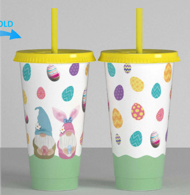 Pk10 24oz Easter Colour Changing Cups