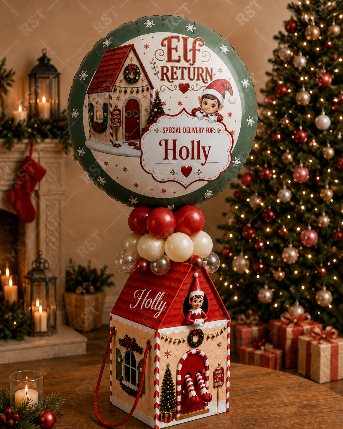 Traditional Elf Return Box and 18inch Balloons PRE-Order due September