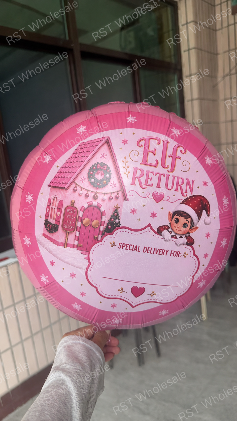 Pink Elf ARRIVAL Box and 18inch Balloons PRE-Order due October