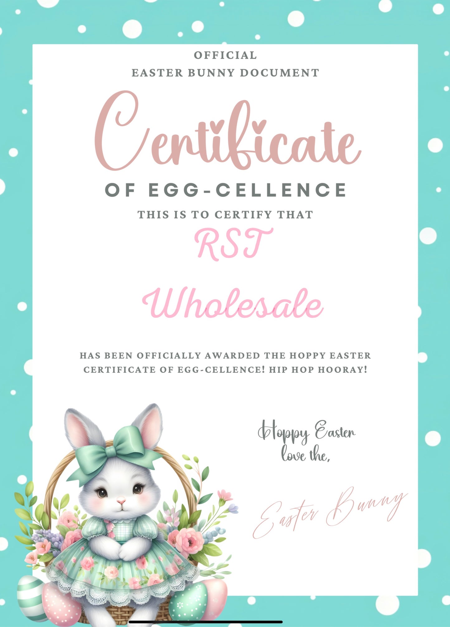 Easter Certificates