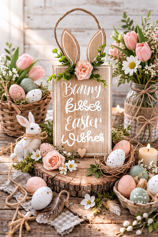 Easter Bunny Hanging Plaque