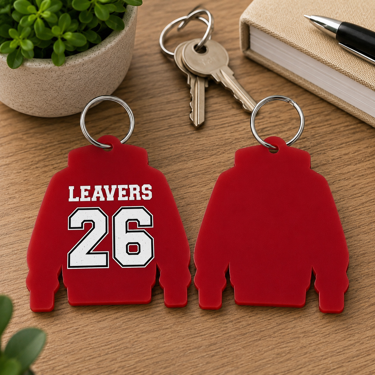 Acrylic 2026 Leavers Hoodie Plaque & Keyring Set (different colour options)