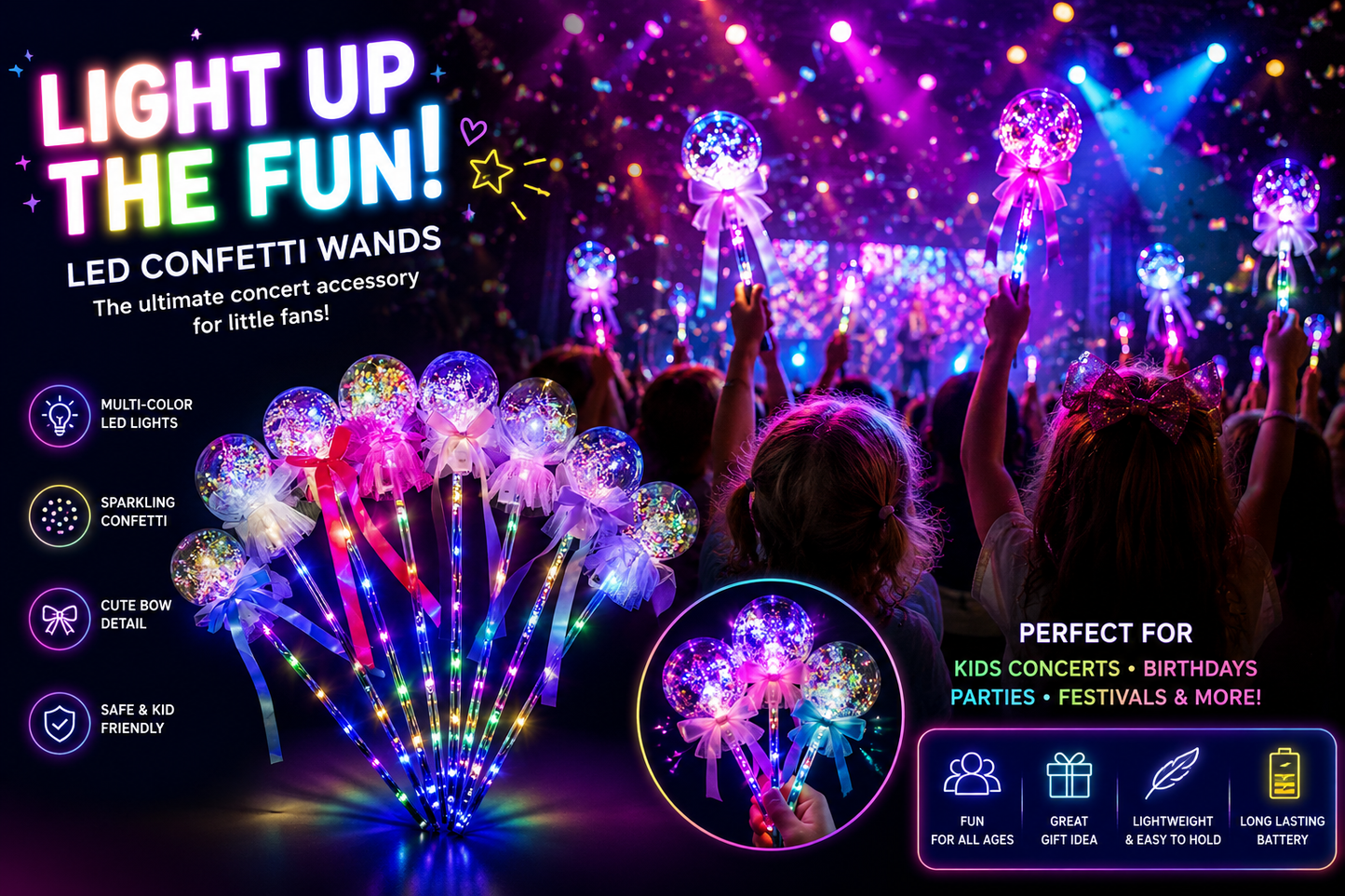 LED Confetti Wands PRE-ORDER due around mid/end July