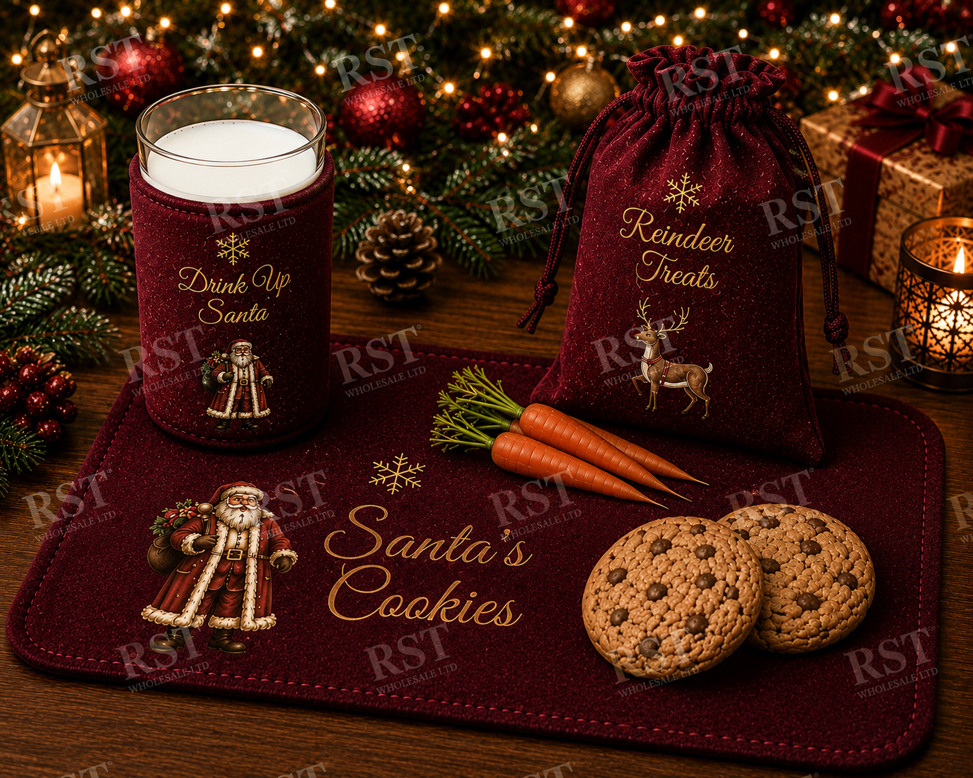 Santa’s Cookie and Milk sets  (Multiple Colour Options)  PRE-ORDER due start August