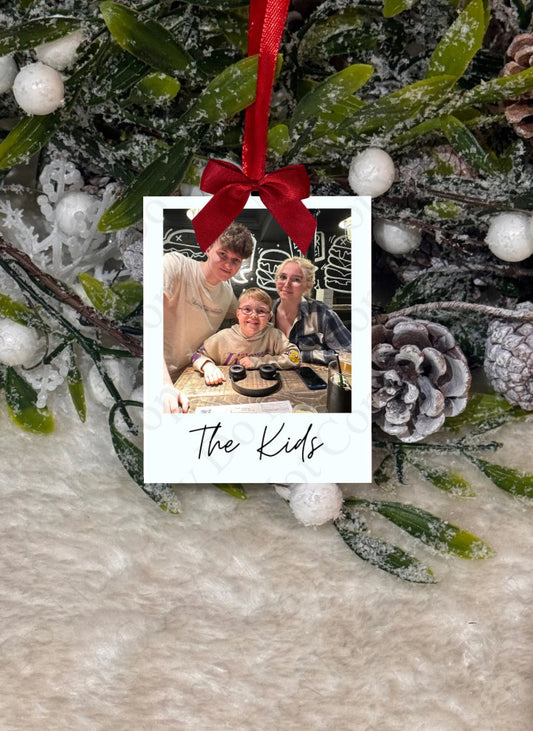 Acrylic Instant Photo Rectangle Larger for Tree Bauble (Can be sublimated on)