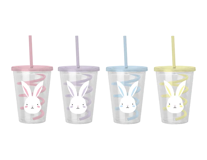 Easter Cup With Spiral Straw