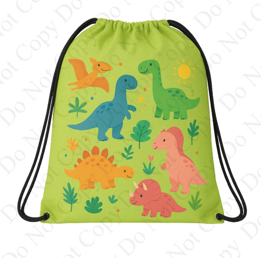 Dinosaur design with Draw String bag