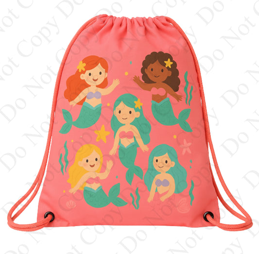 Mermaid design with Draw String bag