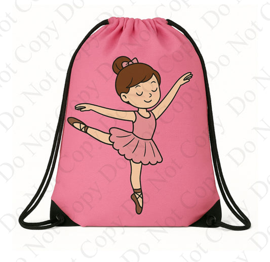 Ballarina design with Draw String bag