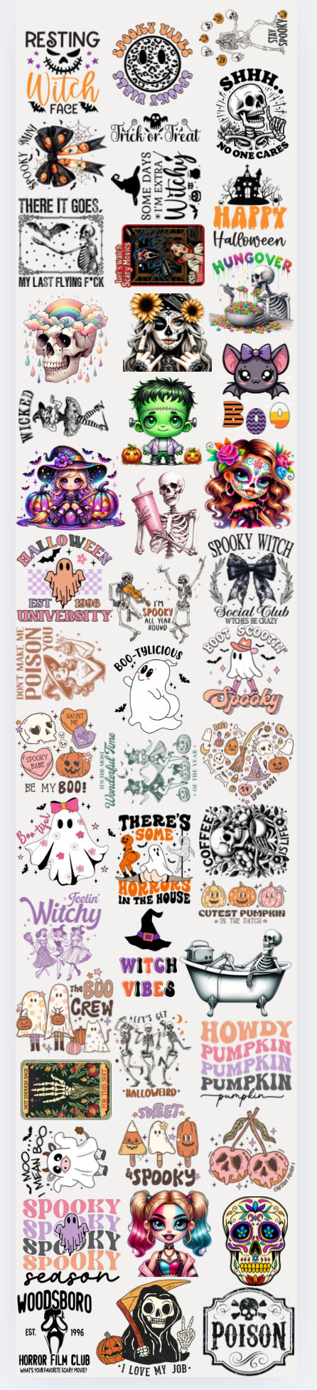 UV Halloween Sheet