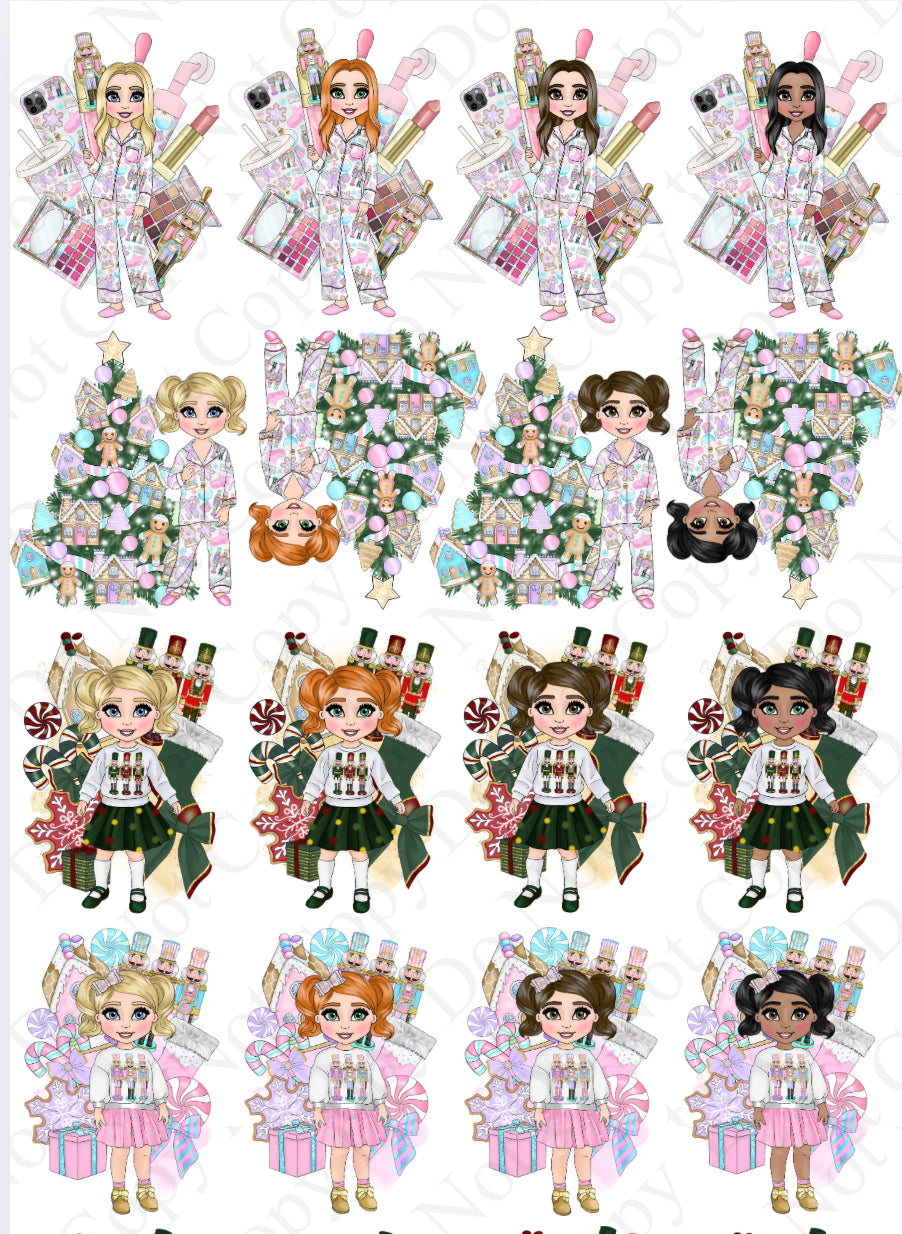 BLACK FRIDAY NEW DTF (Fabric) Dolly Mega Sheet part 3 (60 Dollys)