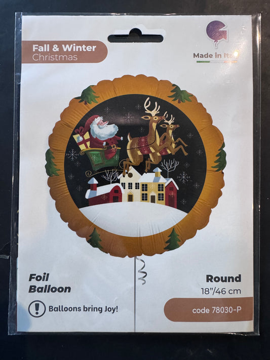 Santa and reindeers Balloon