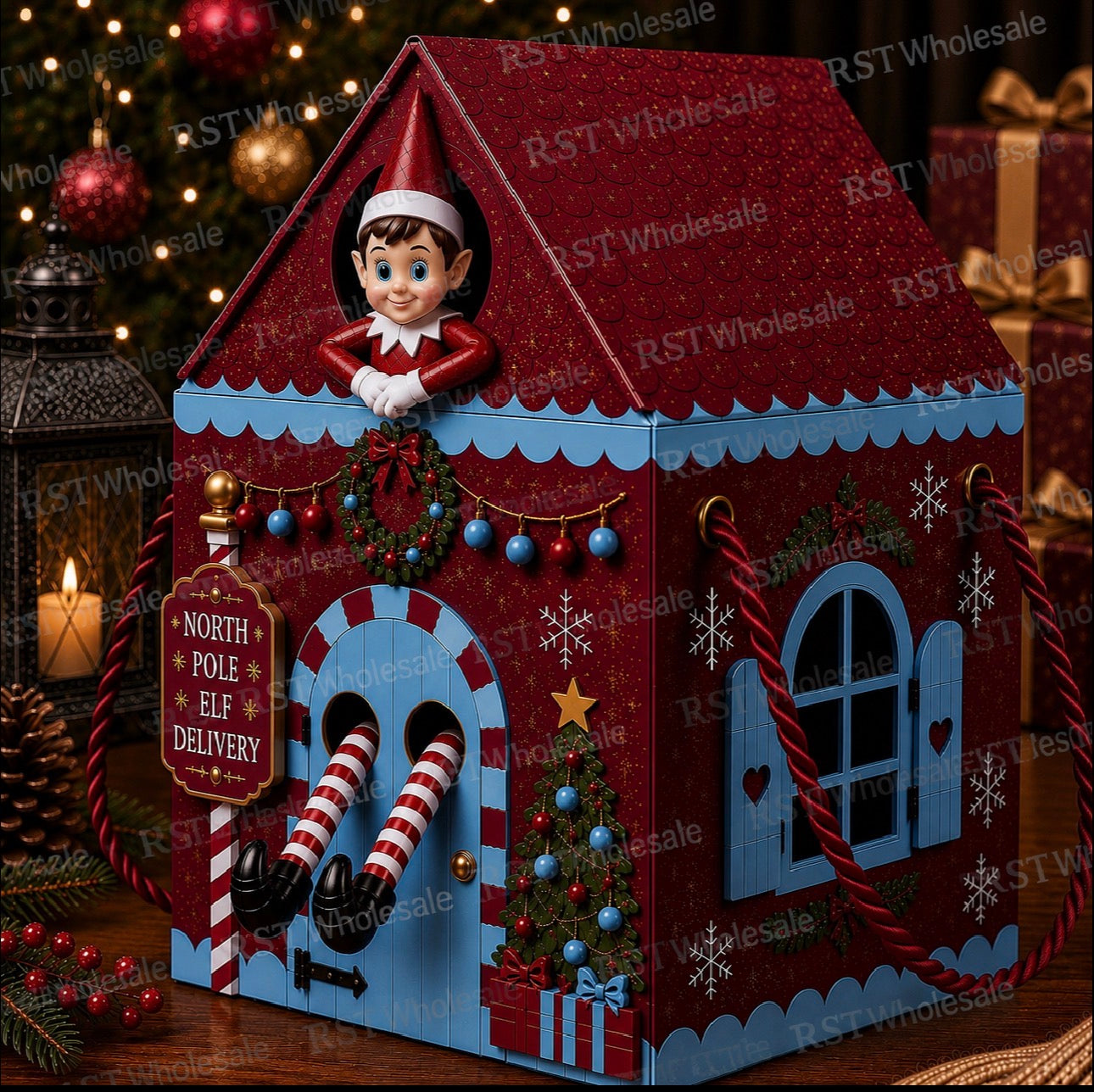 Claret and Blue Elf Return Box and 18inch Balloons PRE-Order due September