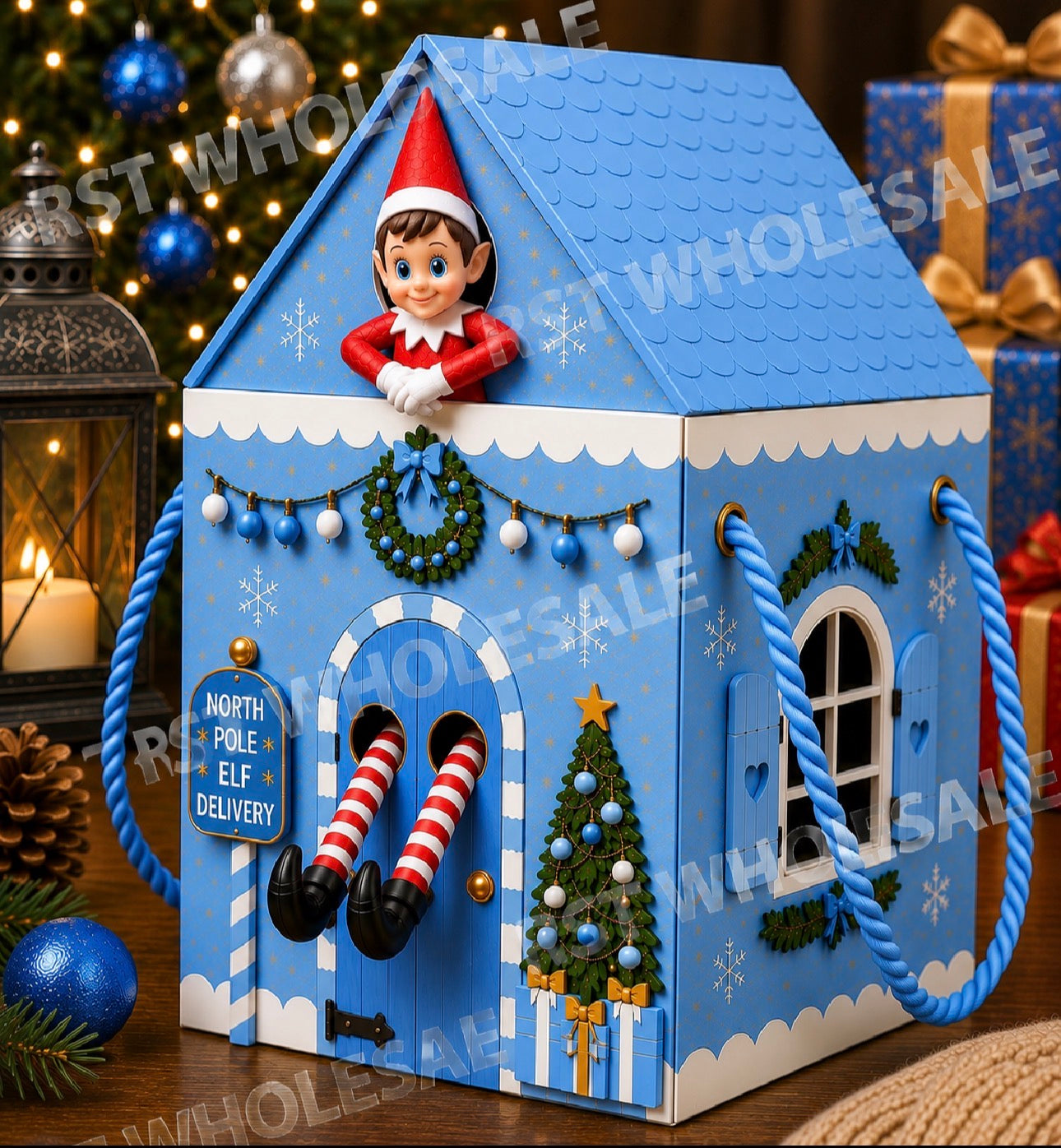 Light Blue Elf Return Box and 18inch Balloons PRE-Order due September