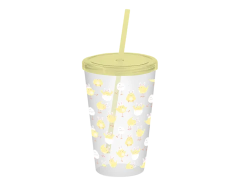 Easter Printed Tumbler with Straw