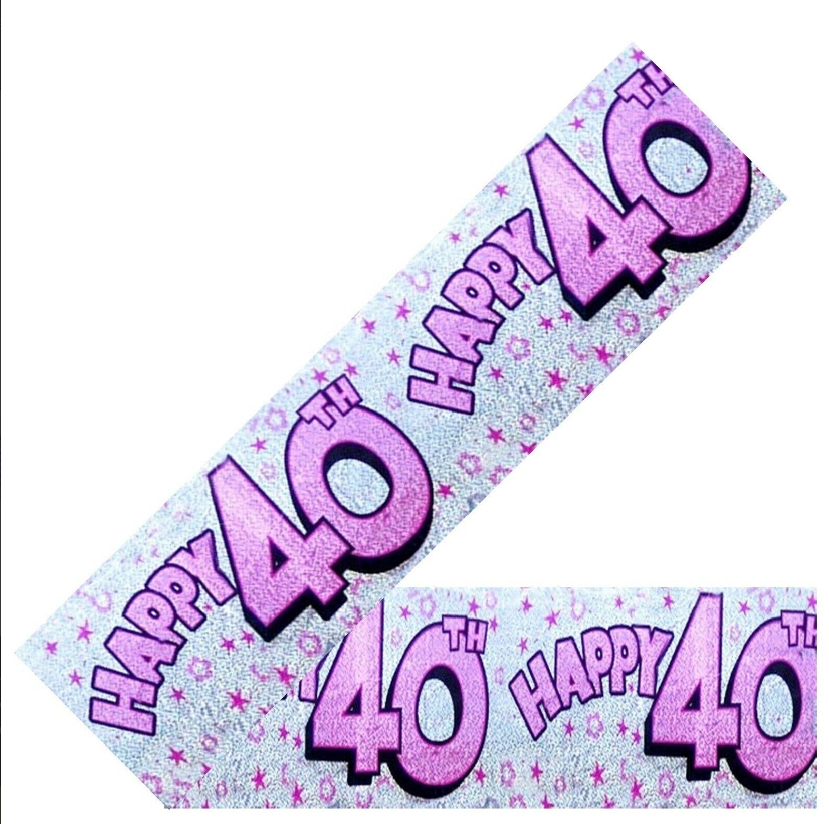 Pink Happy 40th Banner – RST Wholesale Ltd