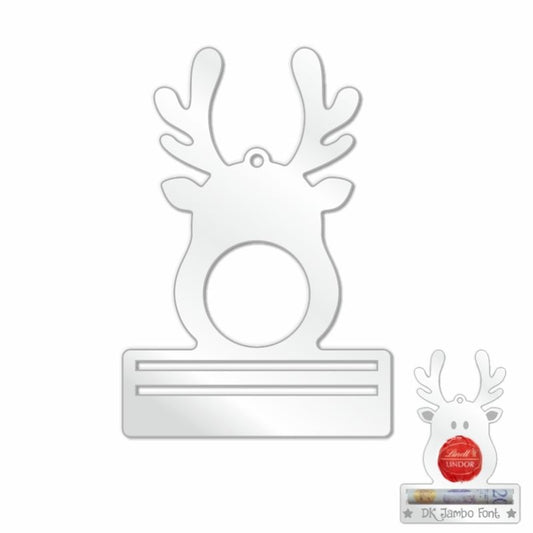 Acrylic Christmas Reindeer Chocolate and Money Holder Blanks (Can be sublimated on)