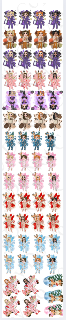 DTF (Fabric) Dolly Mega Sheet part 2 (59 Dollys)