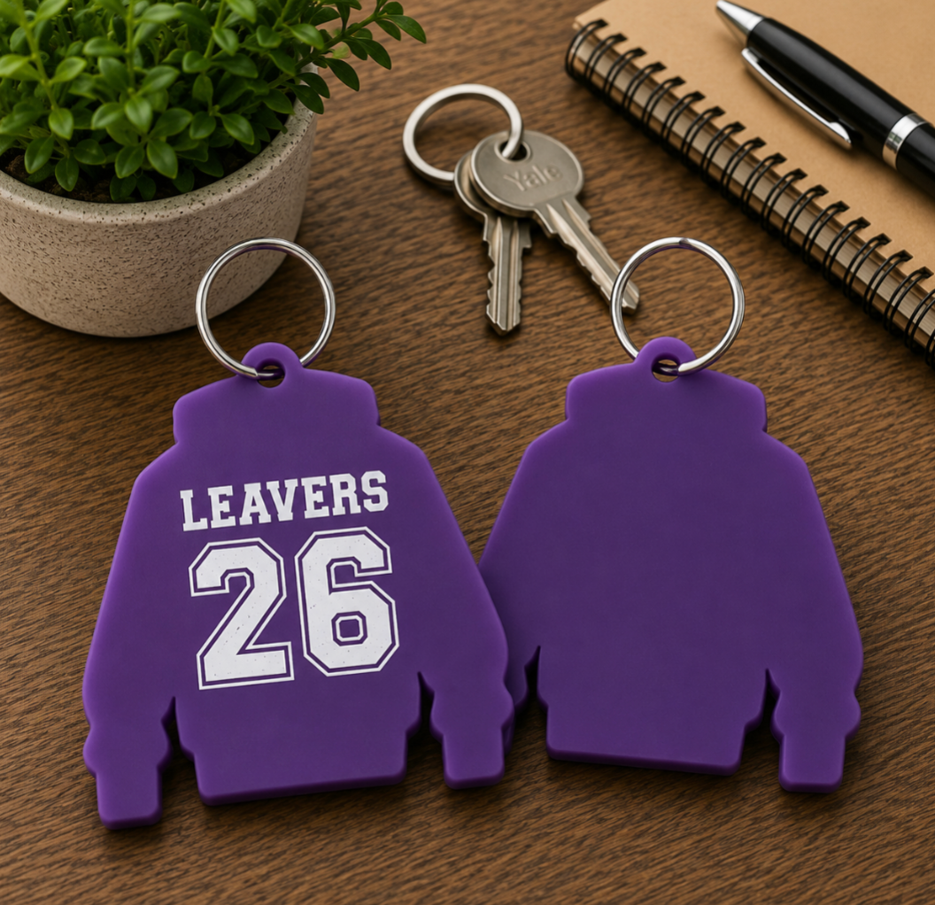 Acrylic 2026 Leavers Hoodie Plaque & Keyring Set (different colour options)