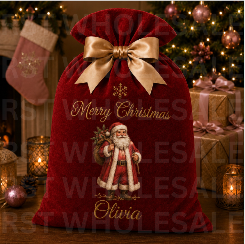 Mix pack of 20 Large Santa Sacks (Multiple Colour Options) PRE-Order due September