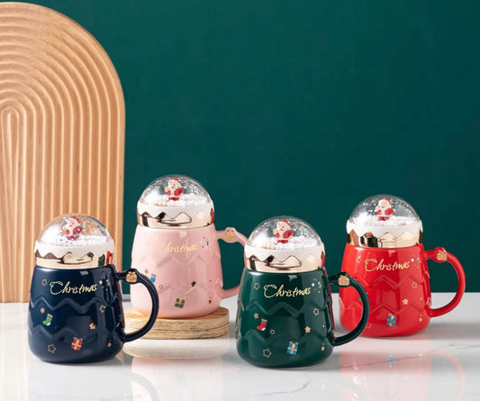 Snow Globe Ceramic Christmas cup