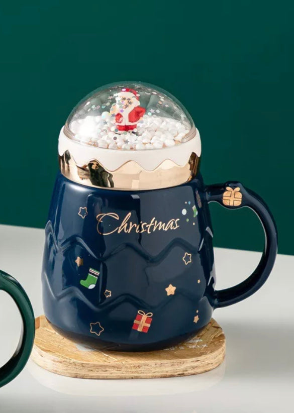 Snow Globe Ceramic Christmas cup