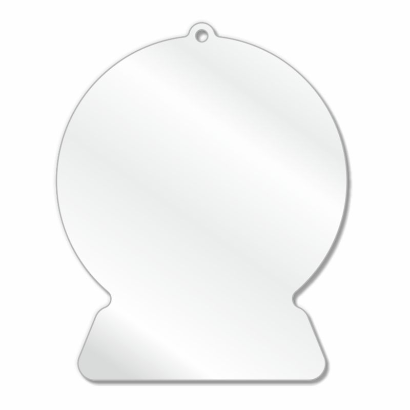 Acrylic Christmas Snowglobe Ornament  (Can be sublimated on)