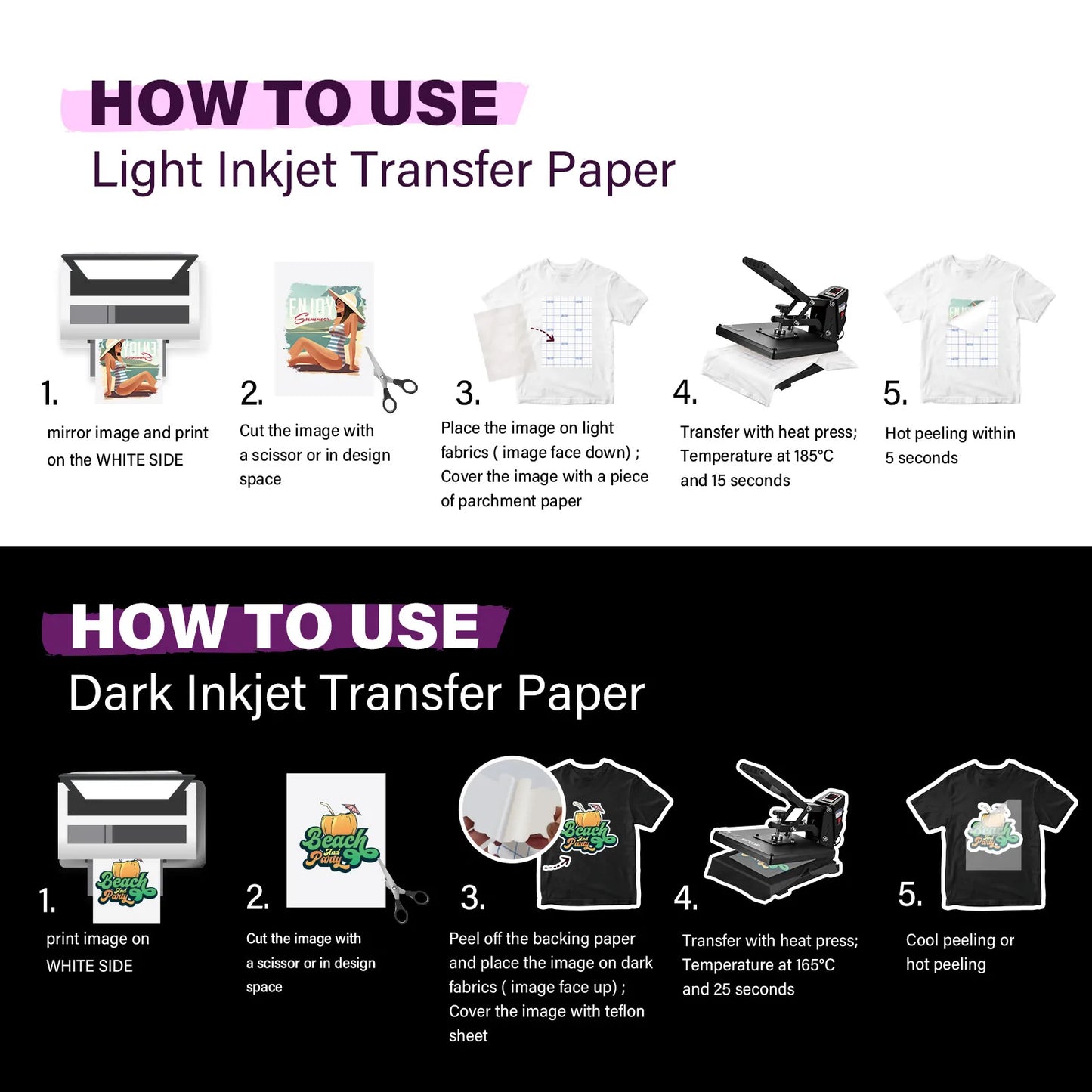 NEW Teckwrap Inkjet Heat Transfer Paper (15 PCS/ set)