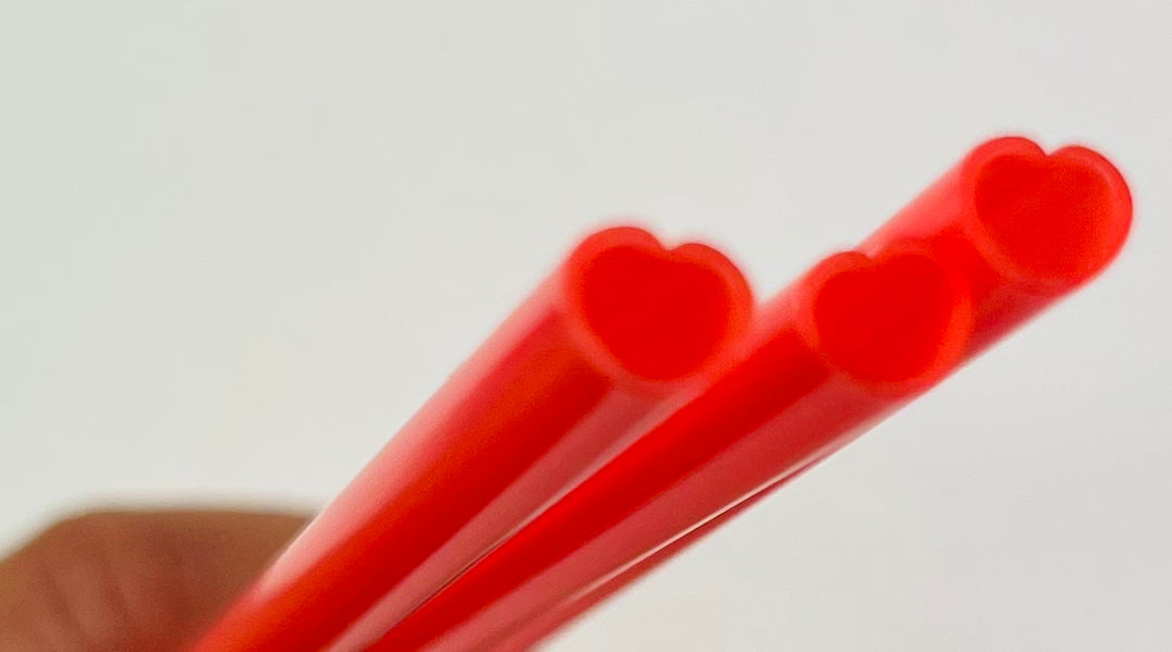 Heart Shaped Reusable Straws