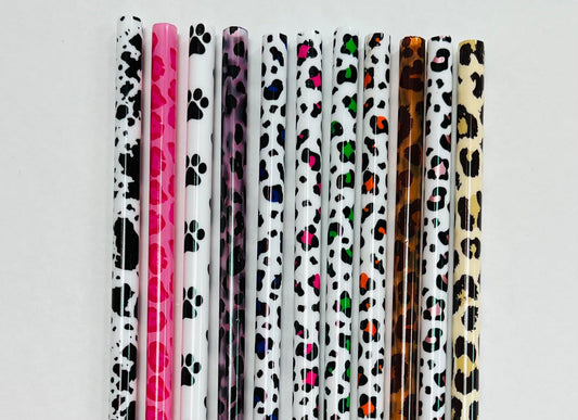 Reusable Animal Pattern Straws