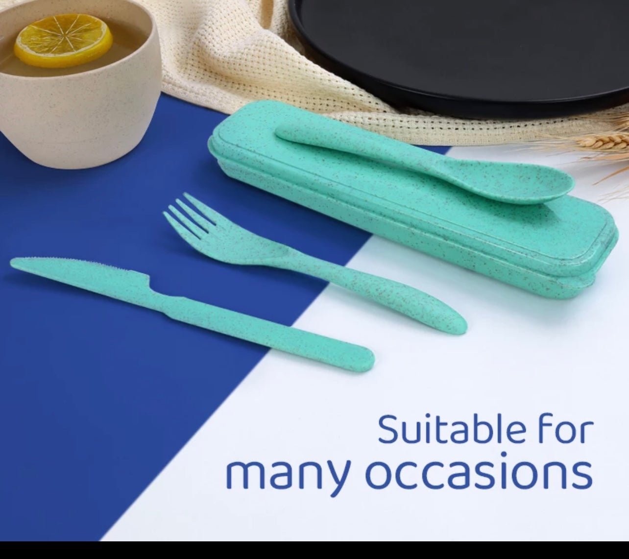 Travel Cutlery with matching colour boxes Eco Friendly