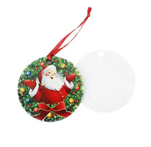 Load image into Gallery viewer, MDF Sublimation 3inch Round Tree decoration.
