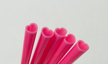 Load image into Gallery viewer, Heart Shaped Reusable Straws
