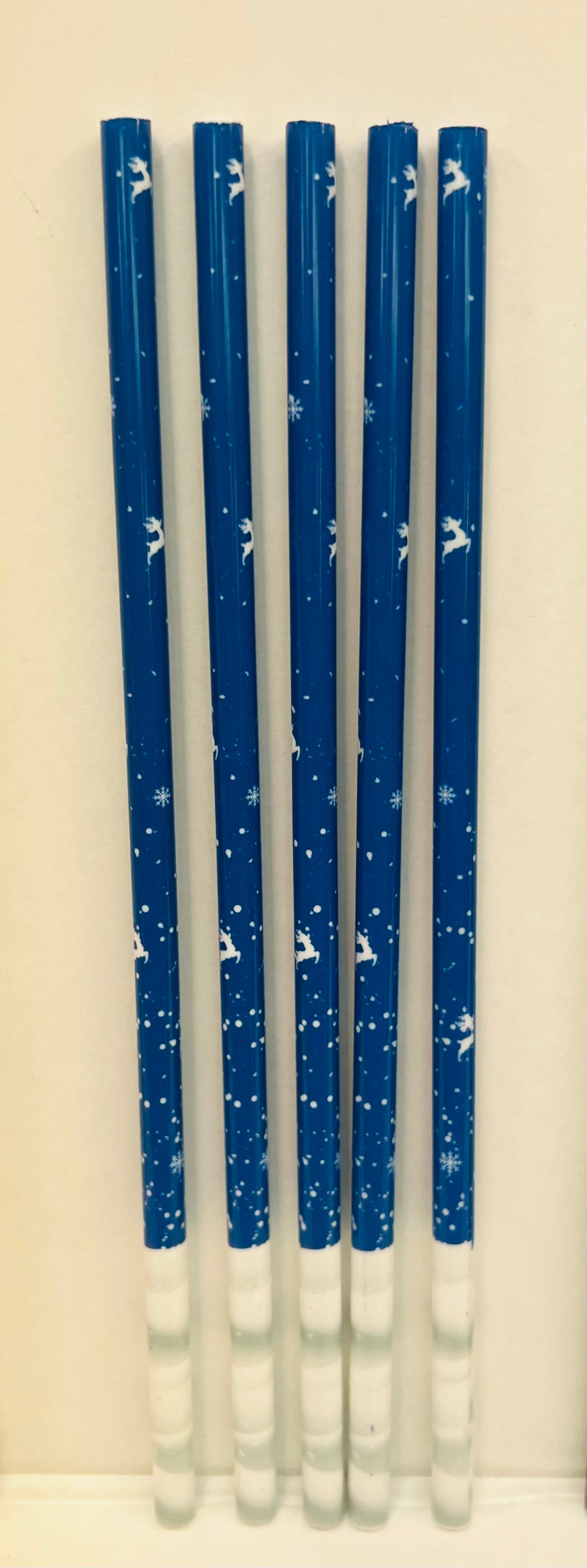 Christmas Pattern Reusable Straws