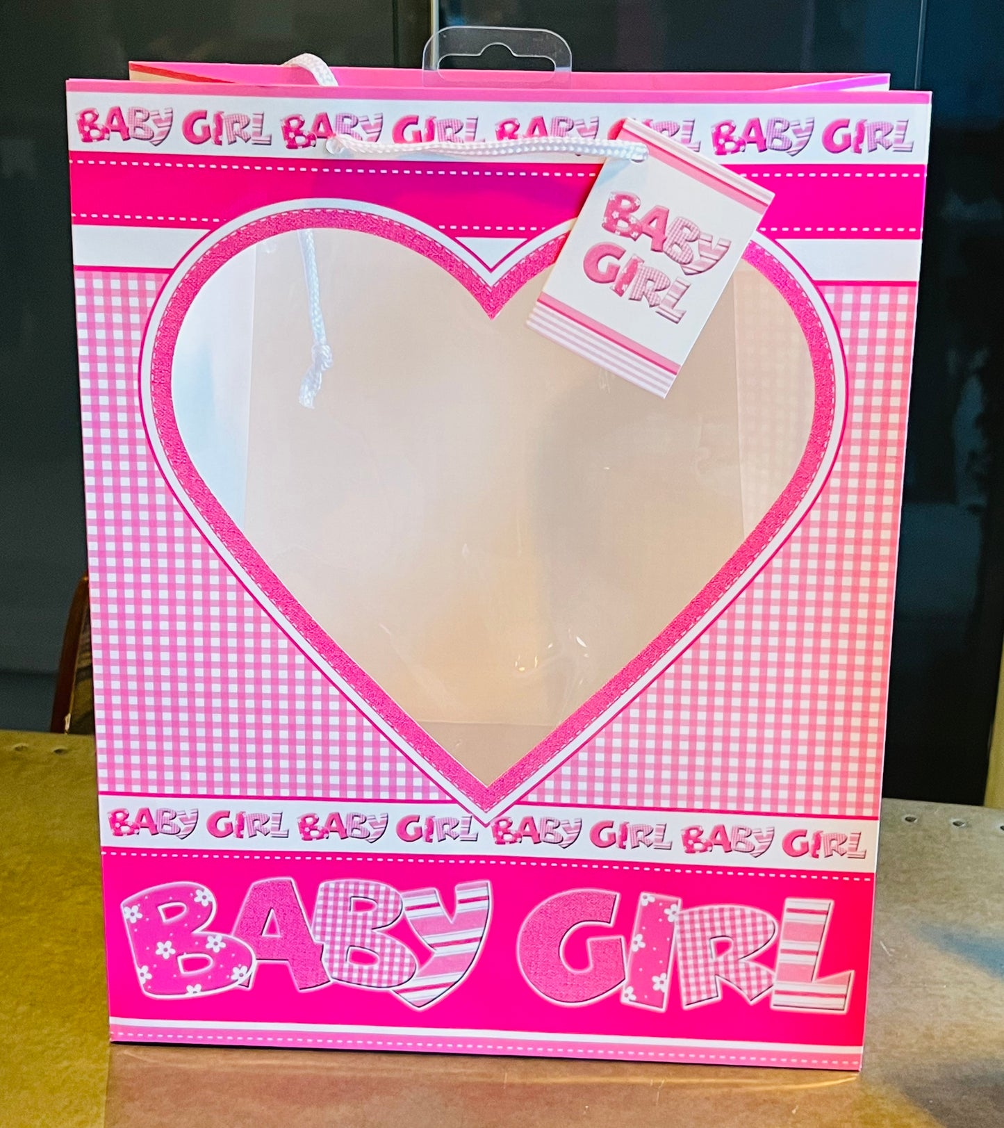 Gift Bags with Clear Heart Window