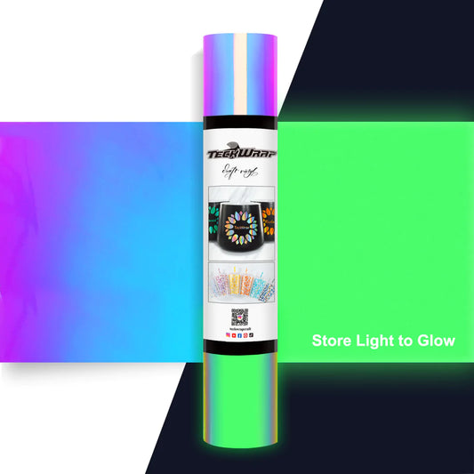 NEW Teckwrap Opal White Glow in the Dark Vinyl