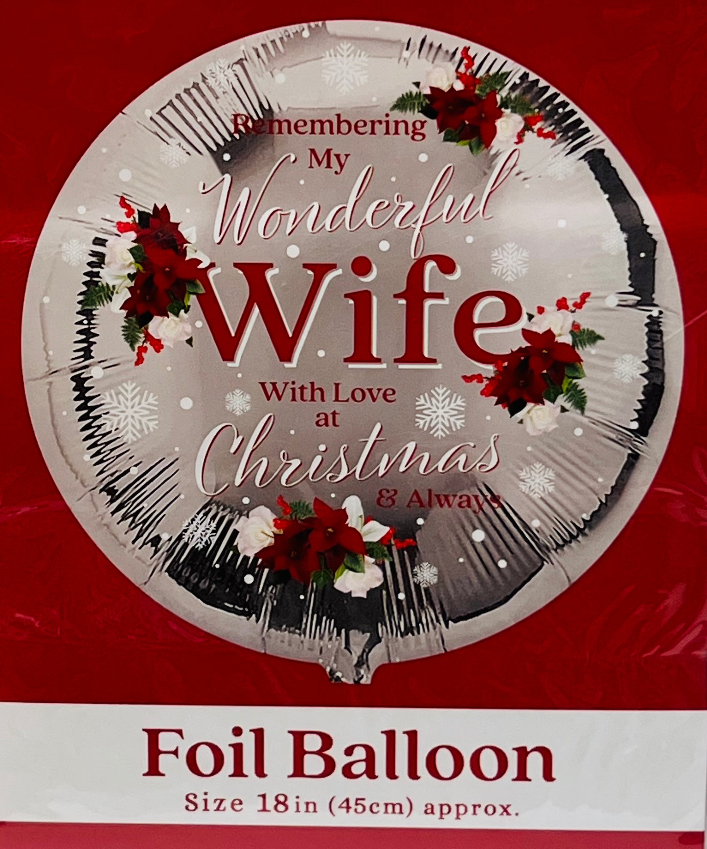 Christmas Remembrance 18inch Foil Balloon