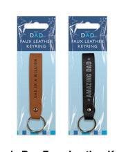 Load image into Gallery viewer, Father&#39;s Day Faux Leather Keyring PDQ
