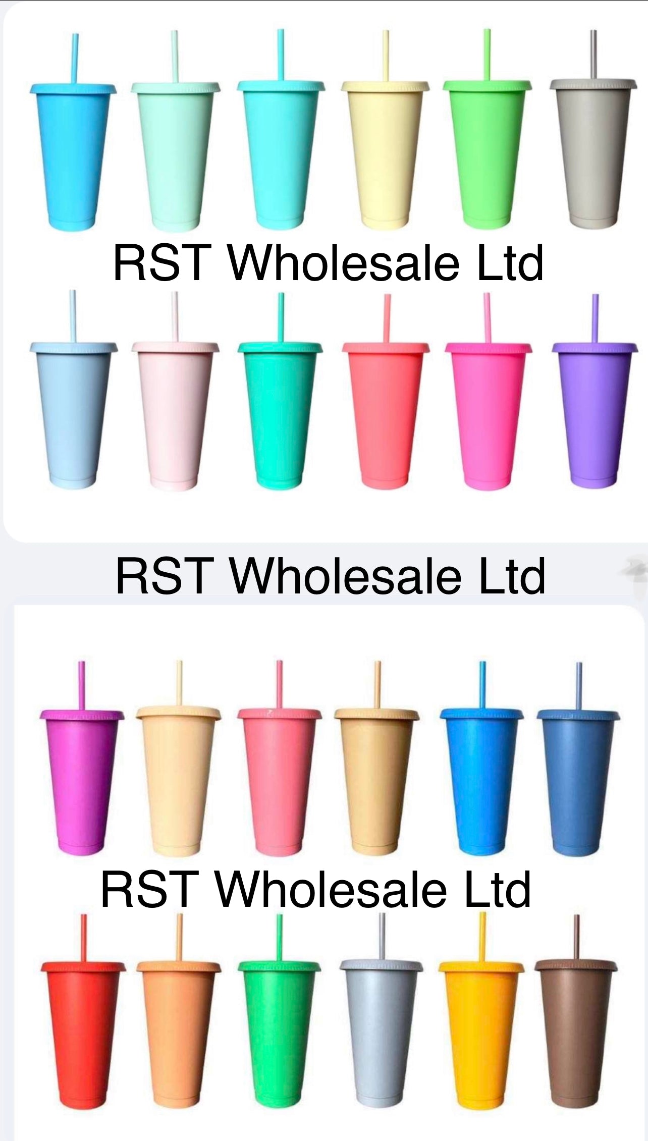 NEW Colours Cold Cups 24oz