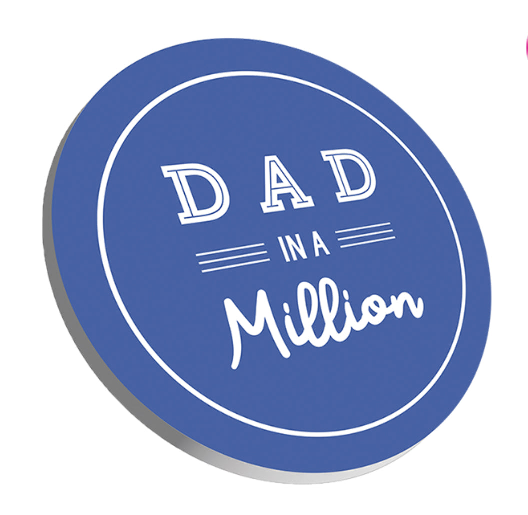 Father's Day Printed Wooden Coaster 10cm